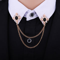 Men's Statement Corsage Shirt Collar Brooch