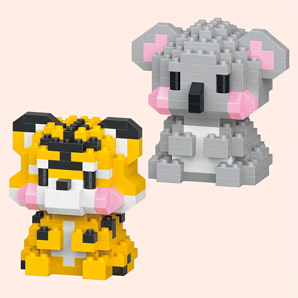 Mini Animal Building Blocks Tiger Koala Reindeer Penguin Fox Rabbi