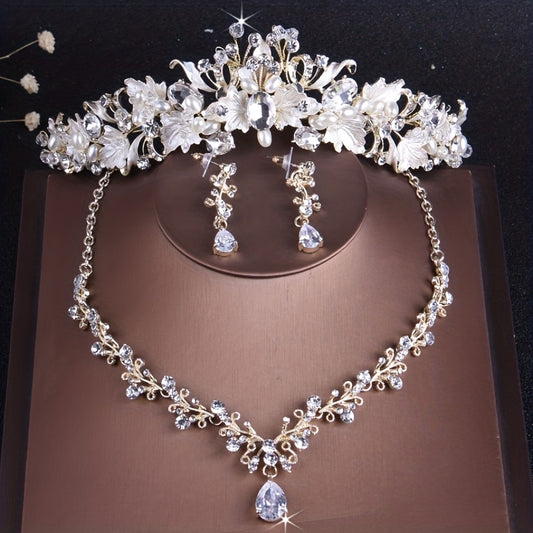 Vintage Silvery Crown Headwear Rhinestone Crystal Wedding Hair Accessories
