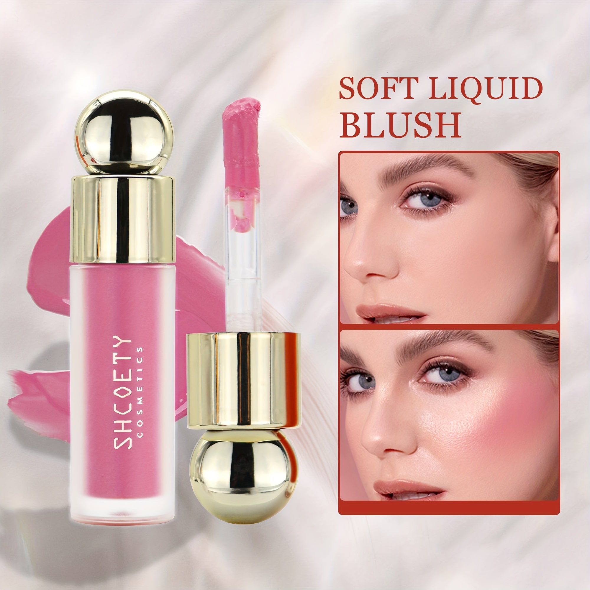 Matte Liquid Blush Lipstick Lip Glaze Dual Purpose Blush Natural Long Lasting