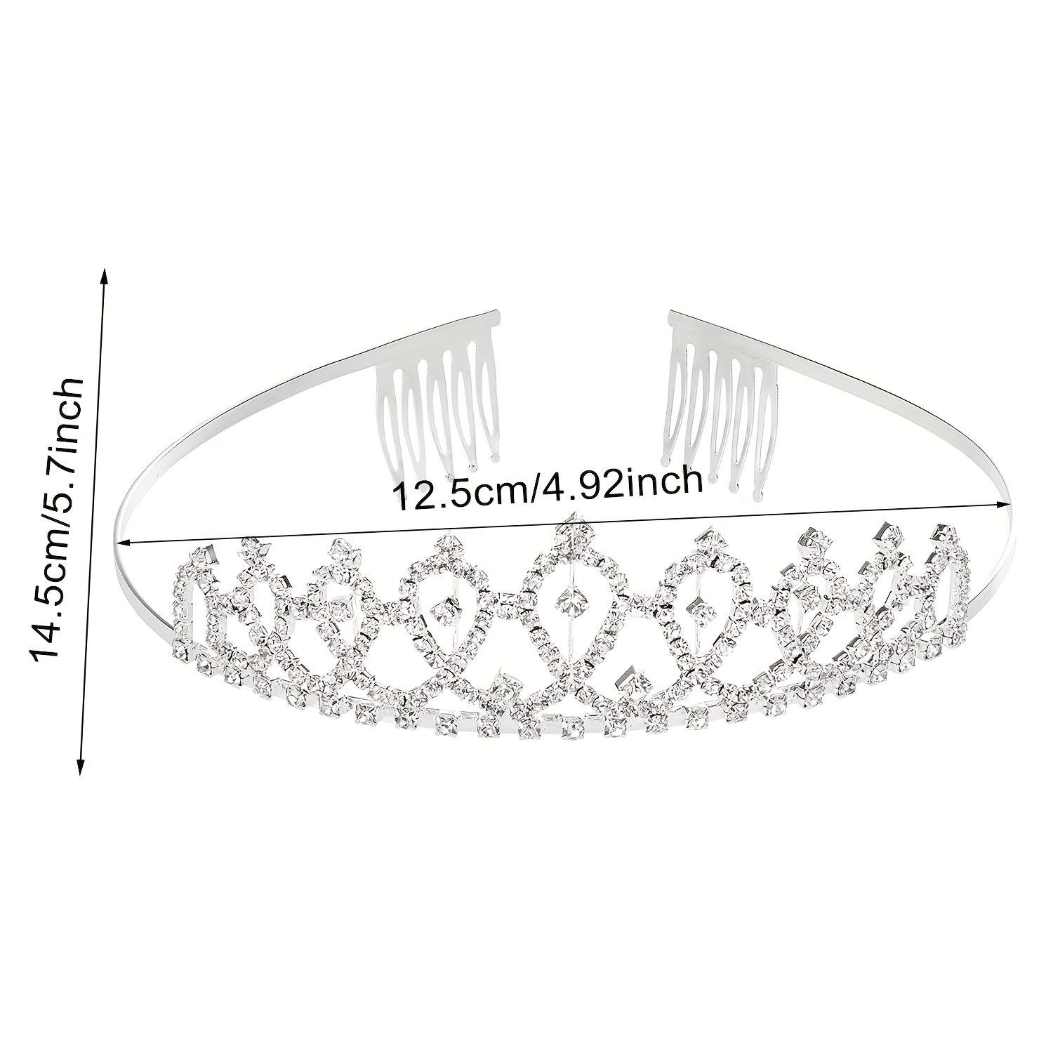 6pcs French Bridal Veil Wedding Headpiece Set with Belt and Crown