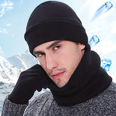 Winter Woolen Warm Knitted Hat Scarf Gloves Set