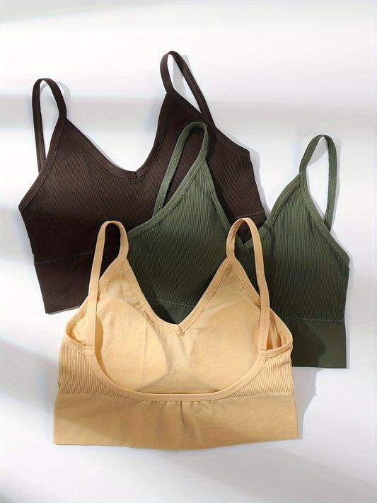Solid Ribbed Cami Crop Top Women's Lingerie & Underwear