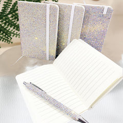 Diamond-Studded Business Notebook Set