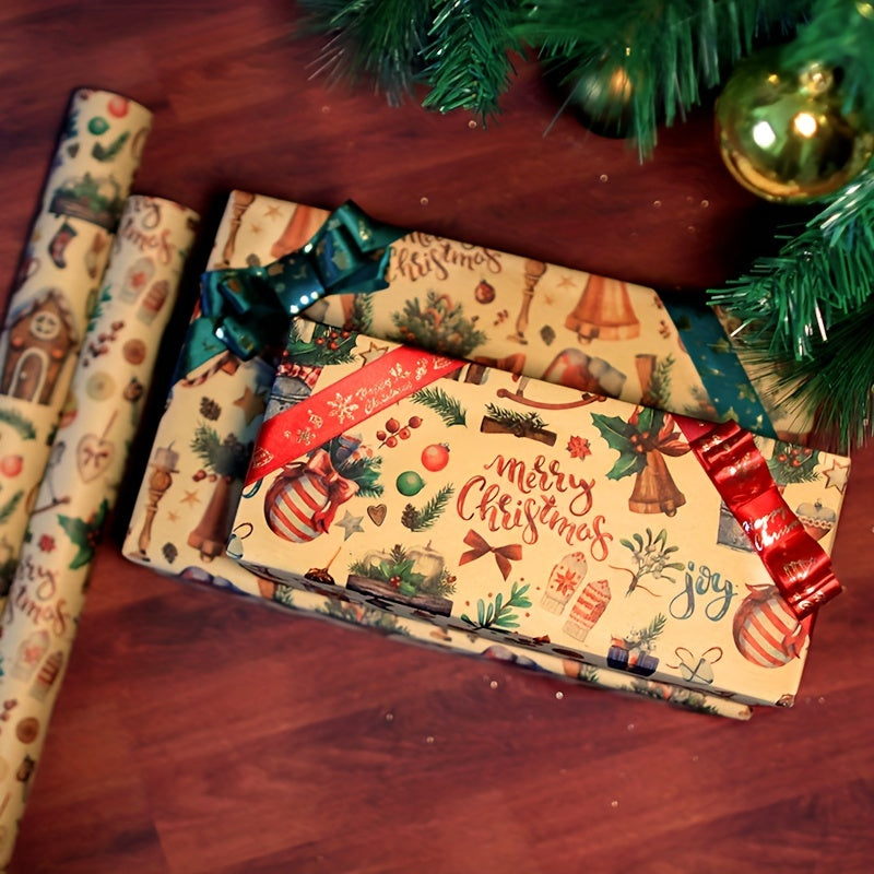 6pcs Christmas Wrapping Paper Birthday Party Holiday Wrapping P