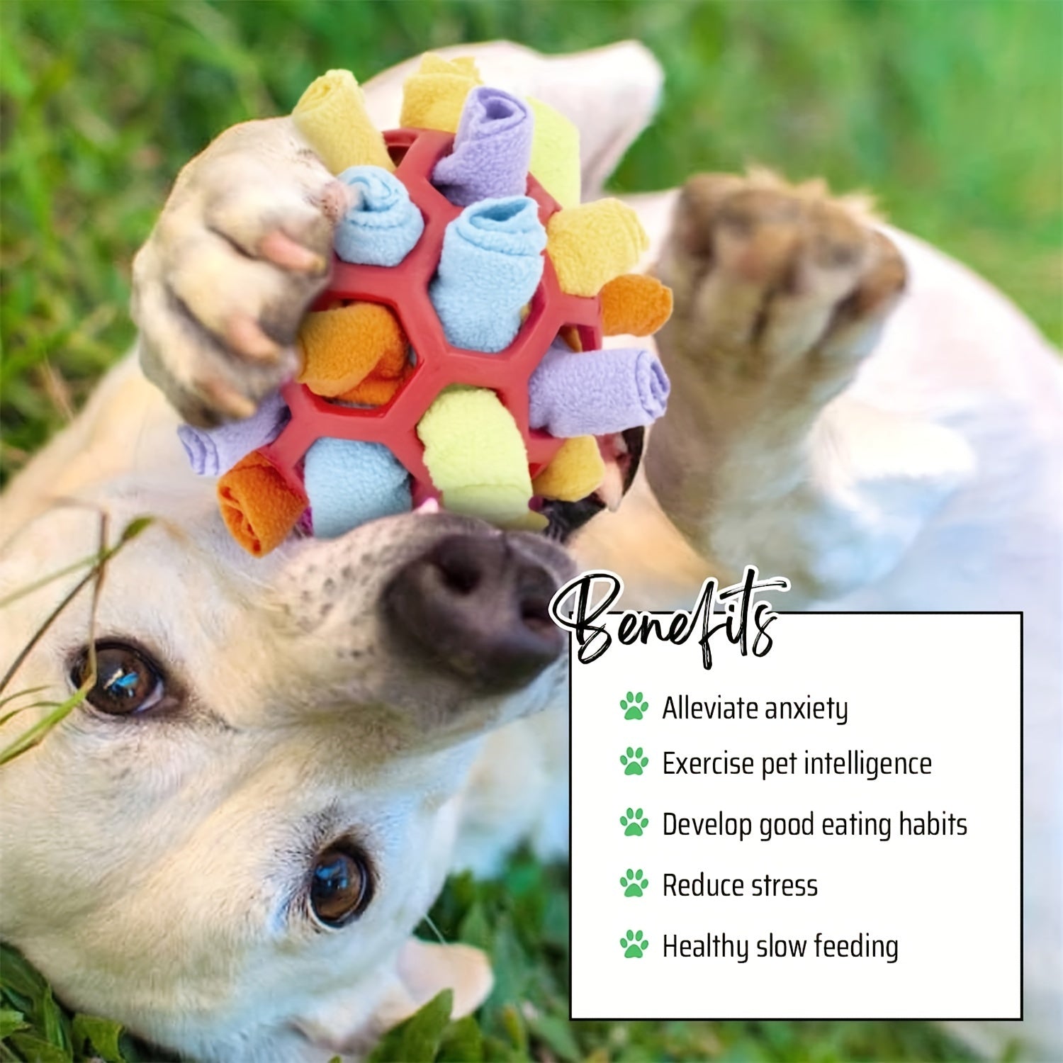 Interactive Pet Snuffle Ball Toy for Dogs Encourages Natural Foraging Skills