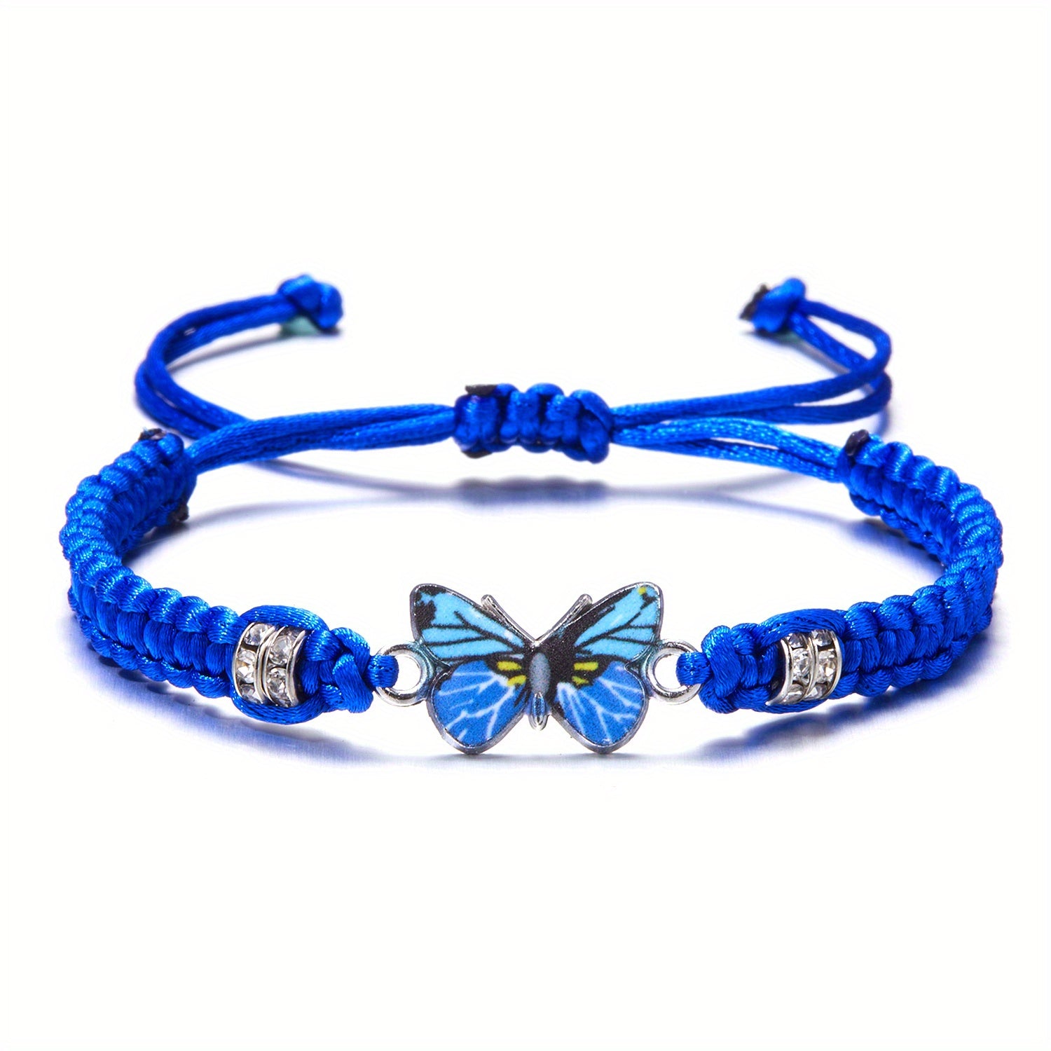 Butterfly Charm Rhinestones Adjustable Bracelet Boho Style