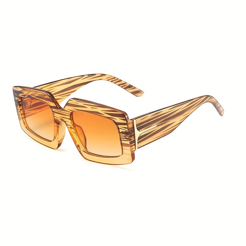 Y2K Retro Striped UV400 Sun Shades Glasses for Women Men