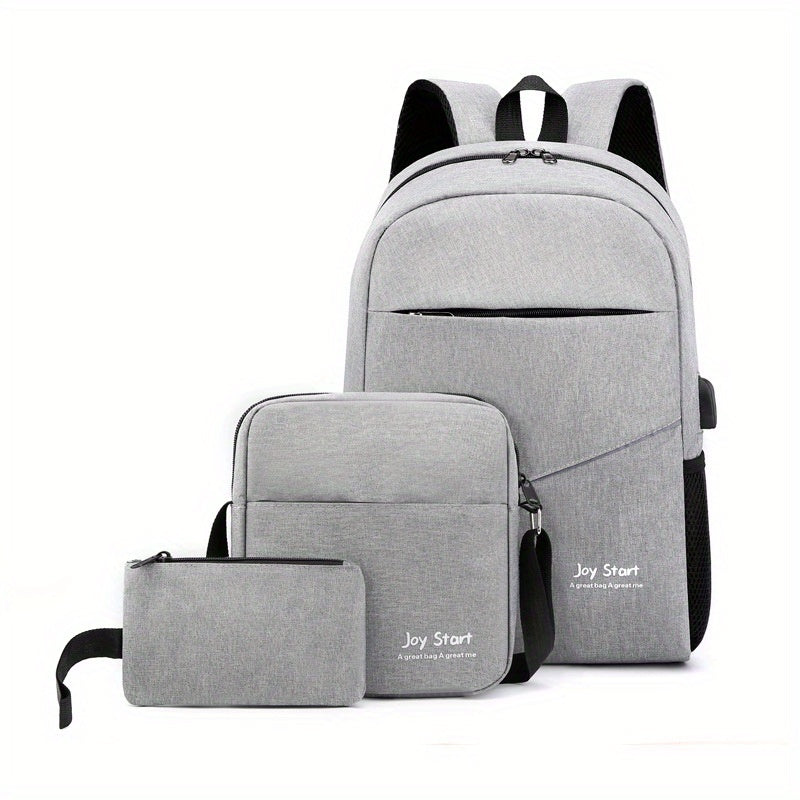 Men's Business Laptop Backpack Set