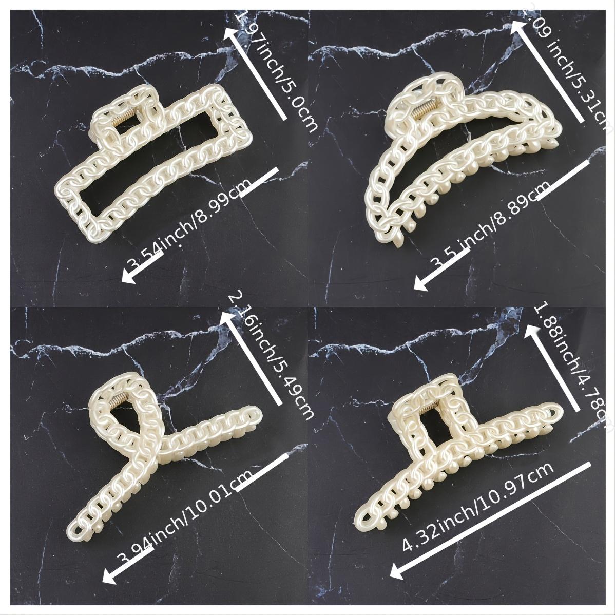 Chain Hair Claw Clip Women's Hair Clip Clear Hair Claws Hair Claw Hair Clip