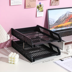 2nd Layer File Tray Organizer for Office Desk A4 File Frame Rack