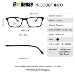 Square Frame Anti Light Glasses For Men Eyeglasses Reading Glasses