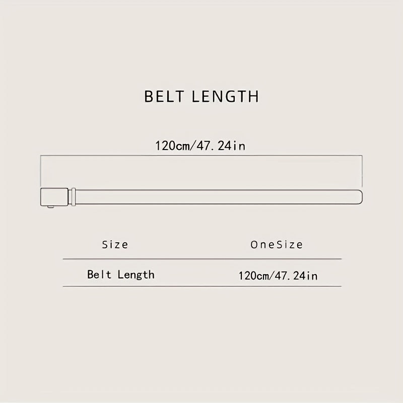 Men's PU Leather Business Belt Square Alloy Pin Buckle Waist Strap Belt