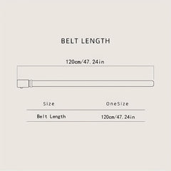 Men's PU Leather Business Belt Square Alloy Pin Buckle Waist Strap Belt