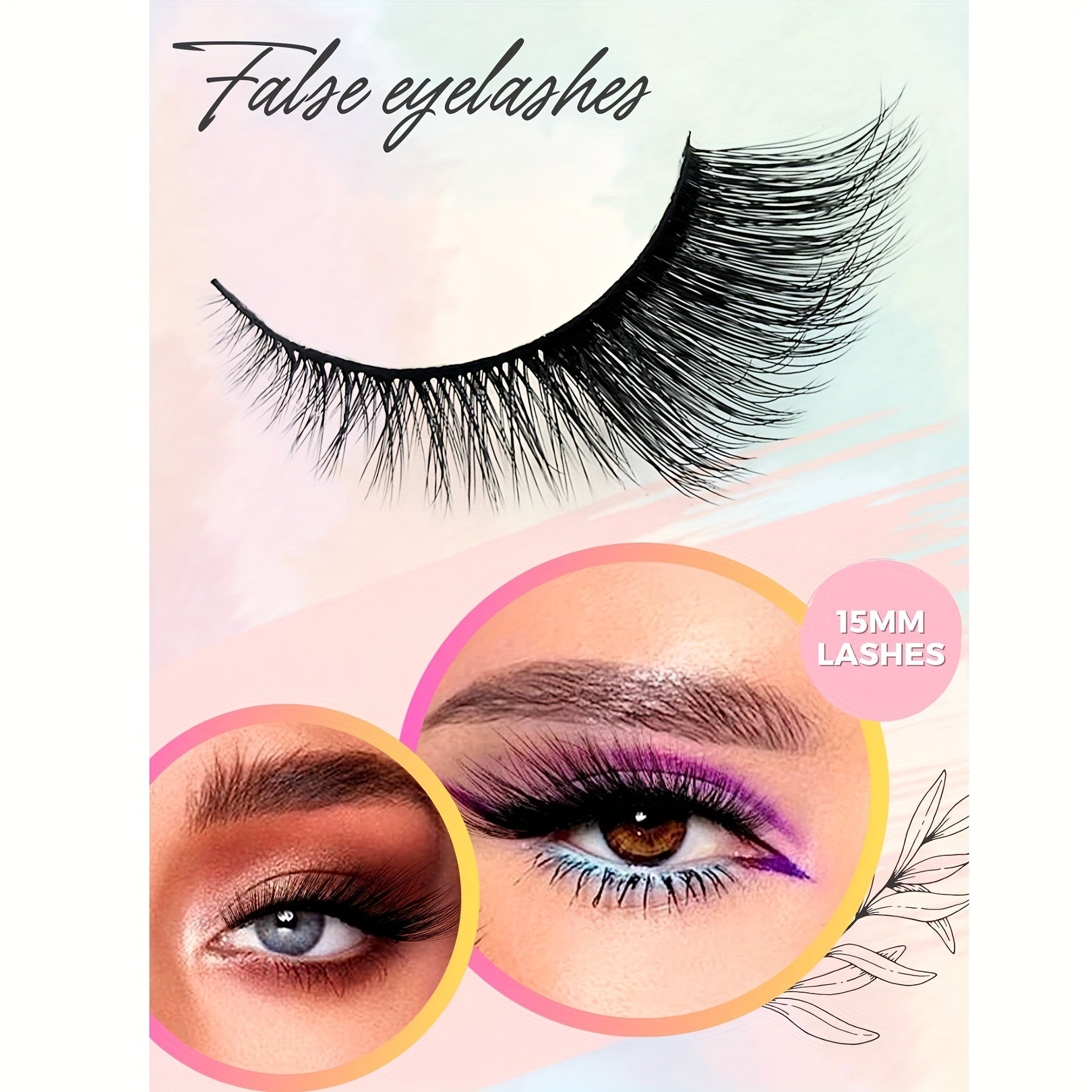 Cat Eye Lashes 5 Pairs Lengthening Curling Fluffy False Eyelashes