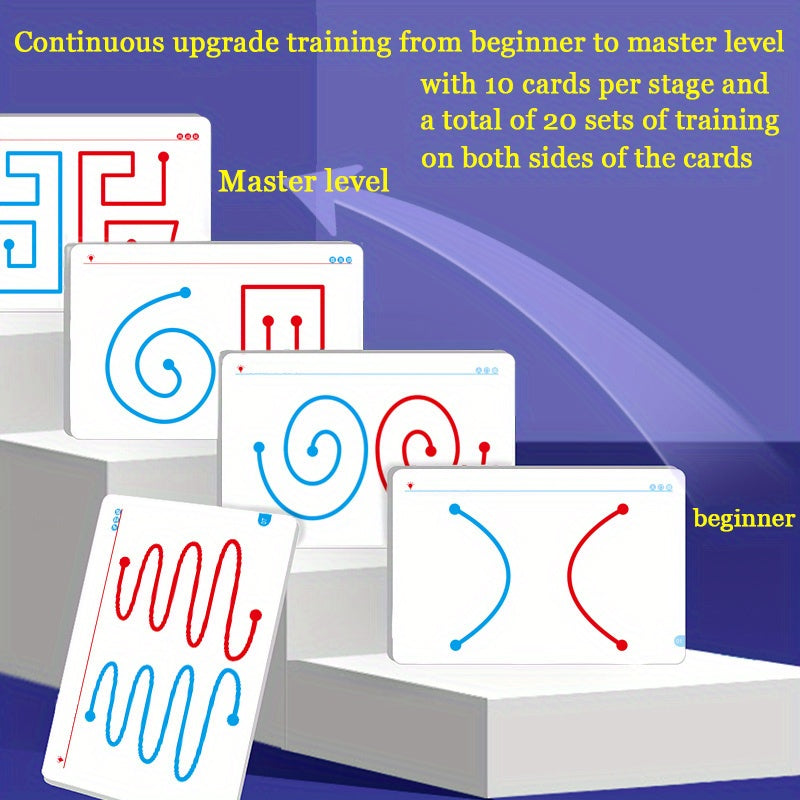 Brain Coordination Training Set 10pcs Double Side Three Difficulty Levels
