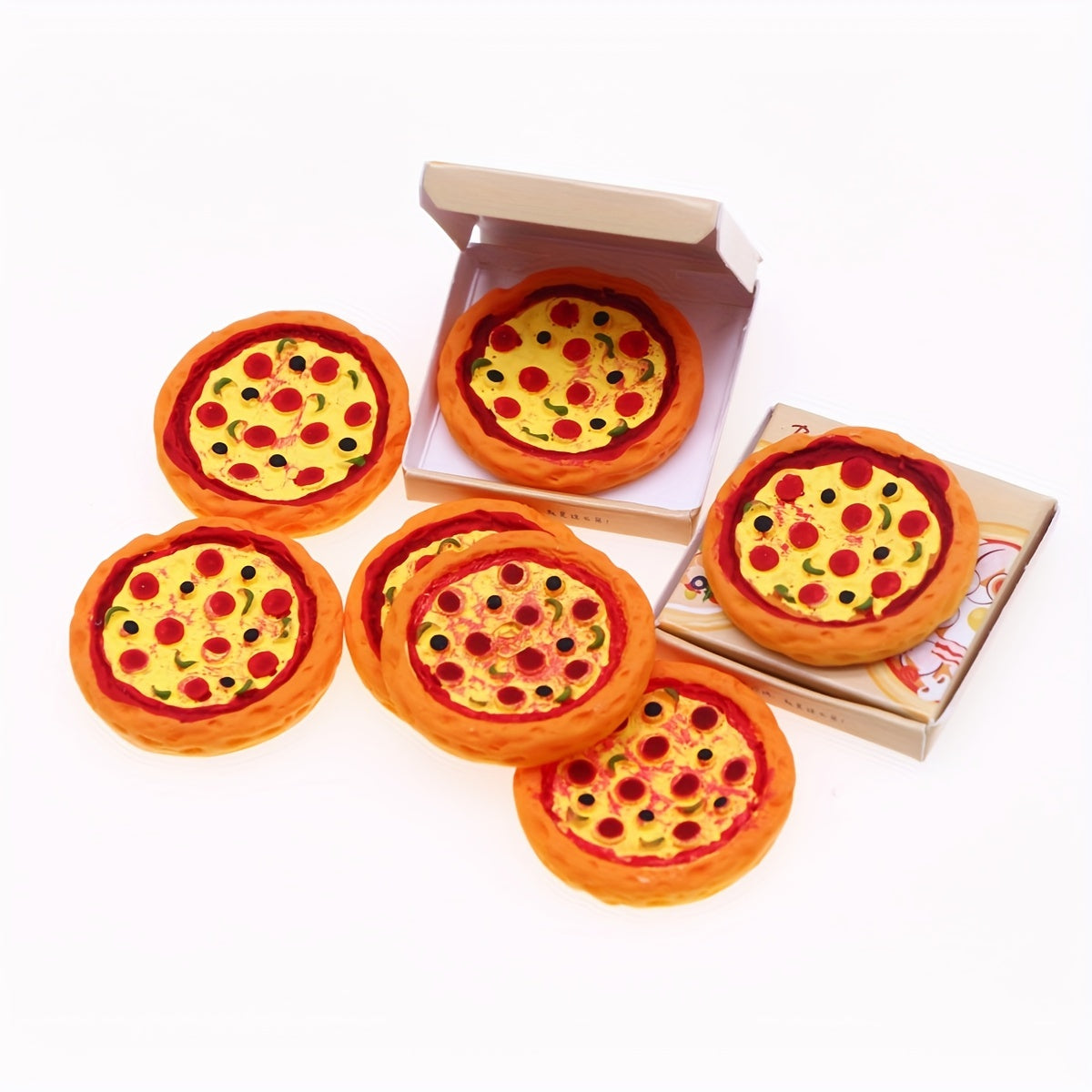 Dollhouse Pizza with Takeout Box Realistic Scene Prop Model