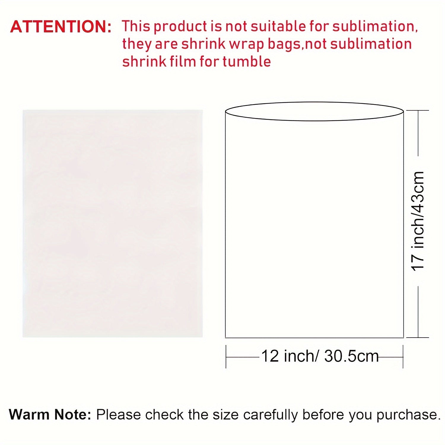 100pcs Shrink Packaging Bag Transparent PVC Heat Shrink Packaging Hair Dryer