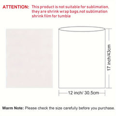 100pcs Shrink Packaging Bag Transparent PVC Heat Shrink Packaging Hair Dryer