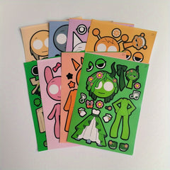 8 Sets Rhythm Box DIY Stickers Sprunki Game Replacement Stickers