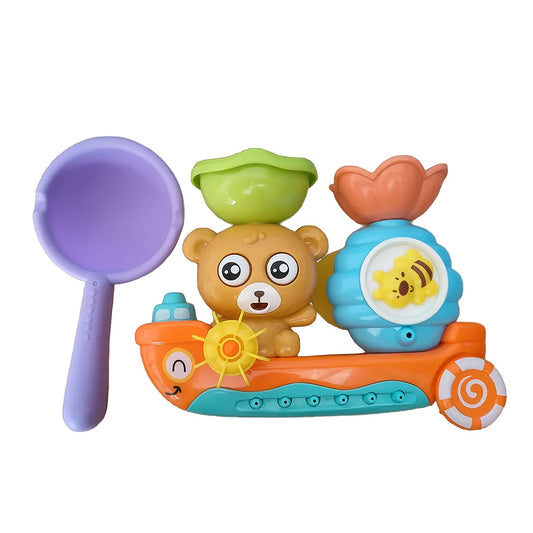 Powerful Suckers Bath Toy with Slide & Water Play Teddy Bear