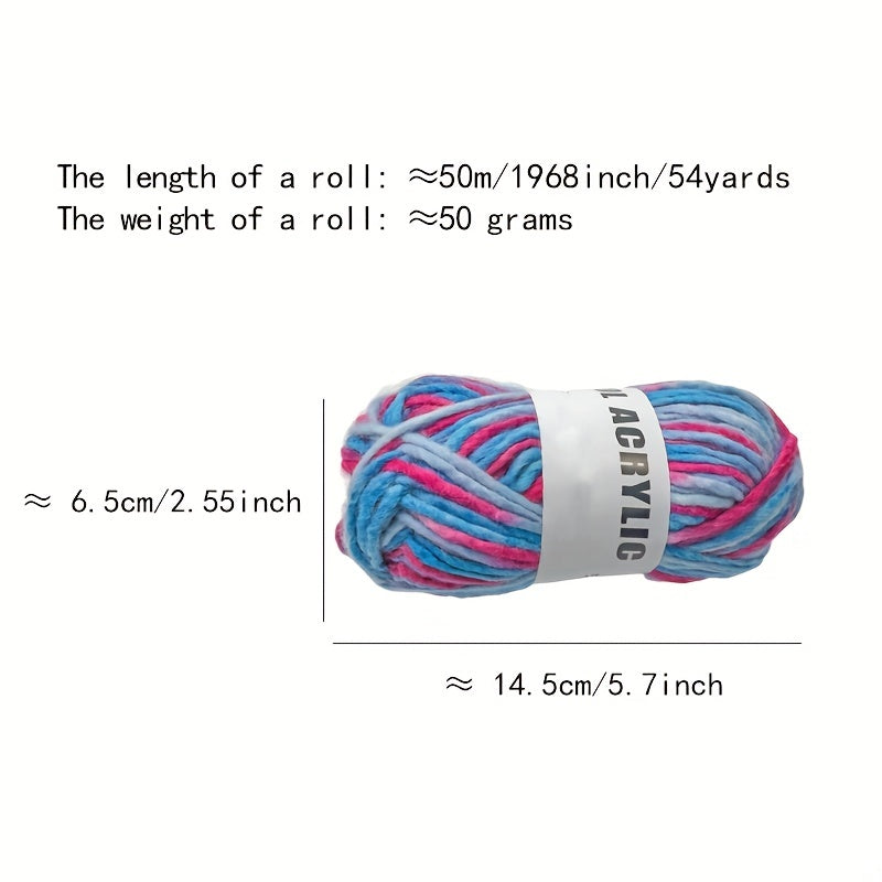 50g Colored Wool Acrylic Yarn for Knitting Crochet Hand Knitted Velvet