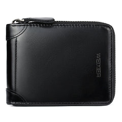 WEIXIER Men's Clutch Bag Retro Small Business Handbag Zipper Wallet