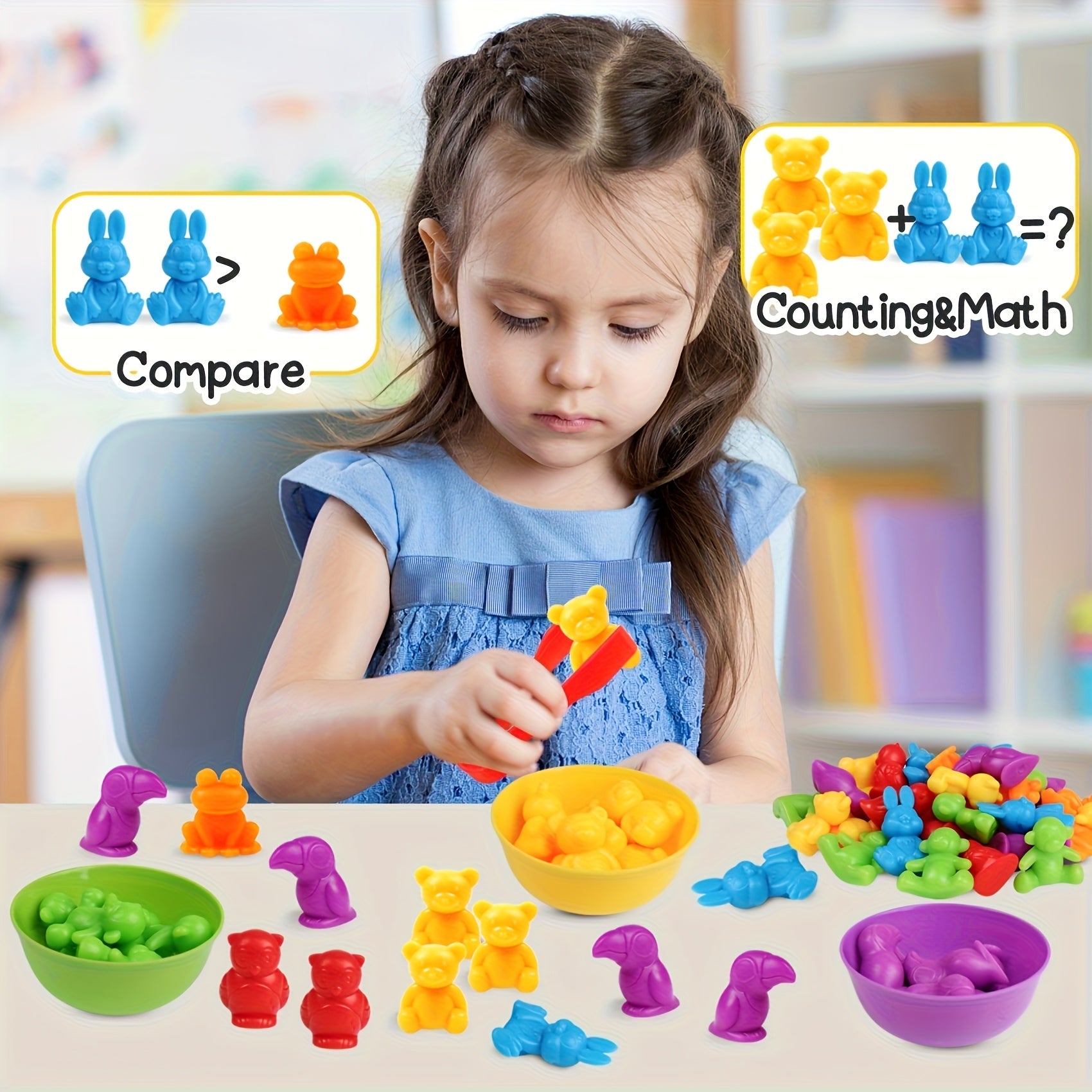 Animal Counting Toy Matching Game Learning Set Gift