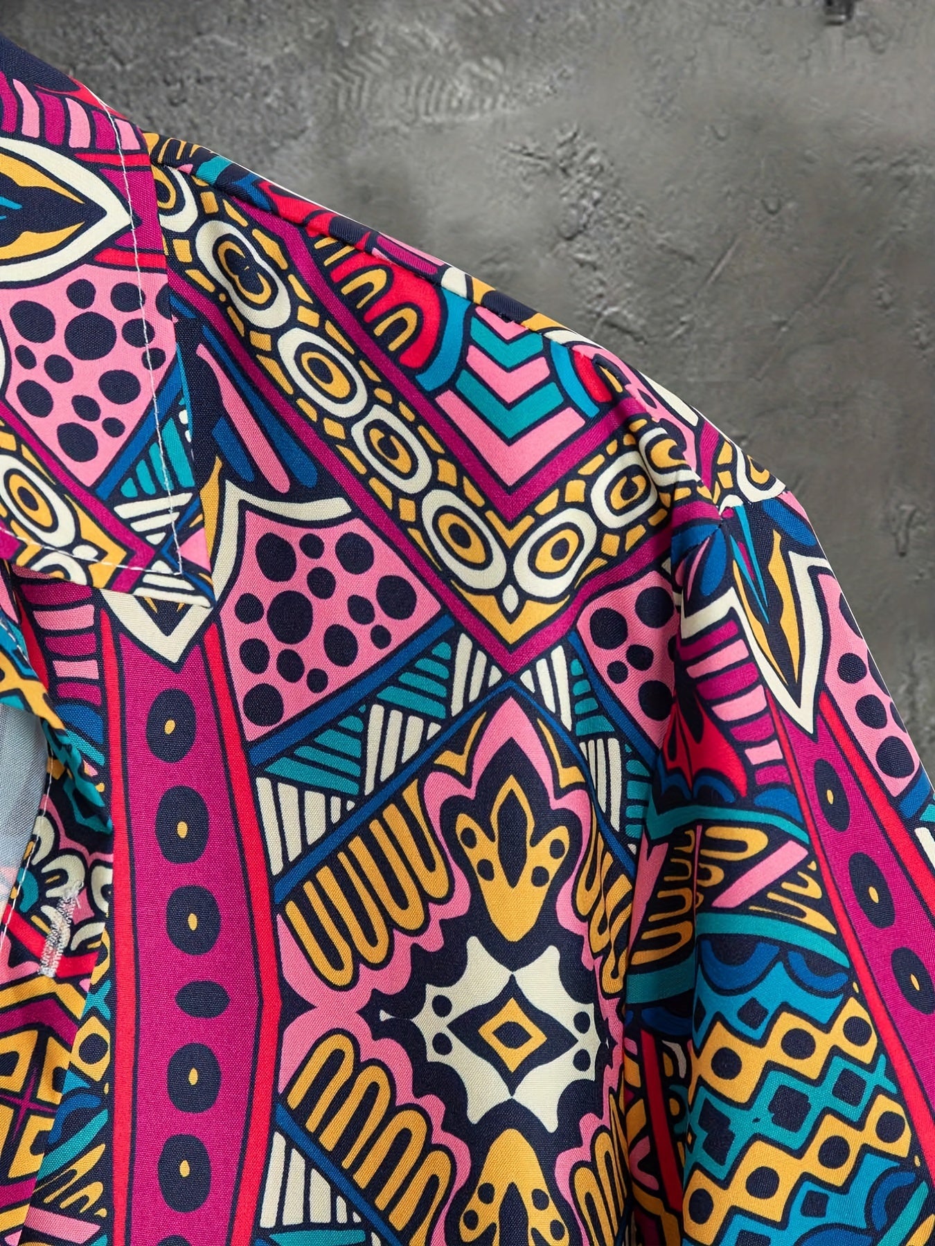 Boho Style Print Men's Hawaiian Shirt for Summer Vacation