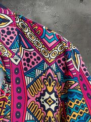 Boho Style Print Men's Hawaiian Shirt for Summer Vacation