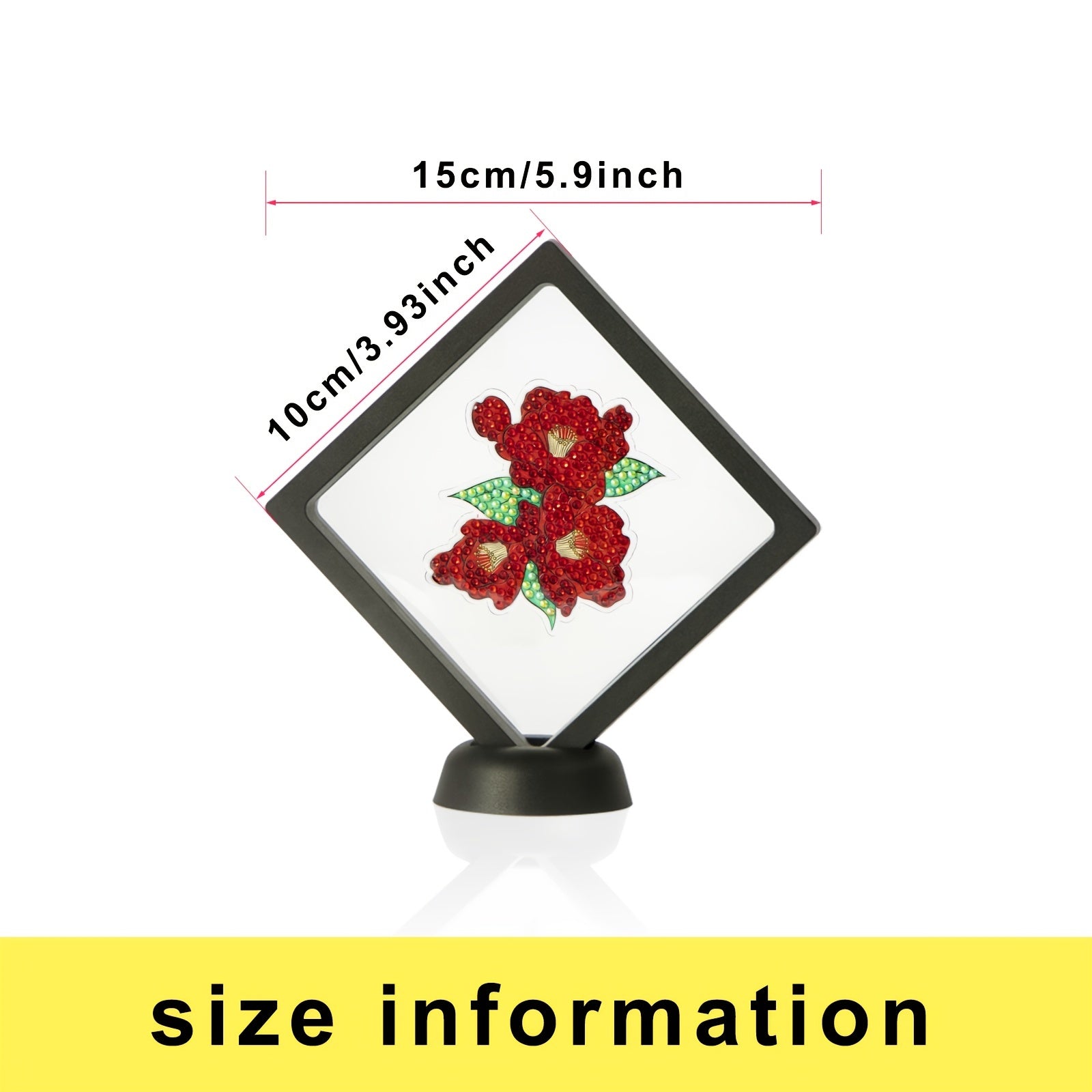 1pc Double sided Red Flowers Diamond Painting Ornament