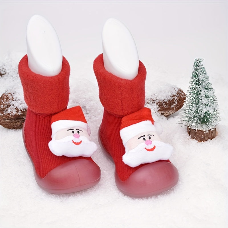EDUBA Christmas Cartoon Slip On Sock Shoes For Boys