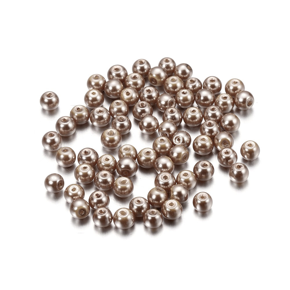 100pcs Glass Pearl Beads for DIY Jewelry Making