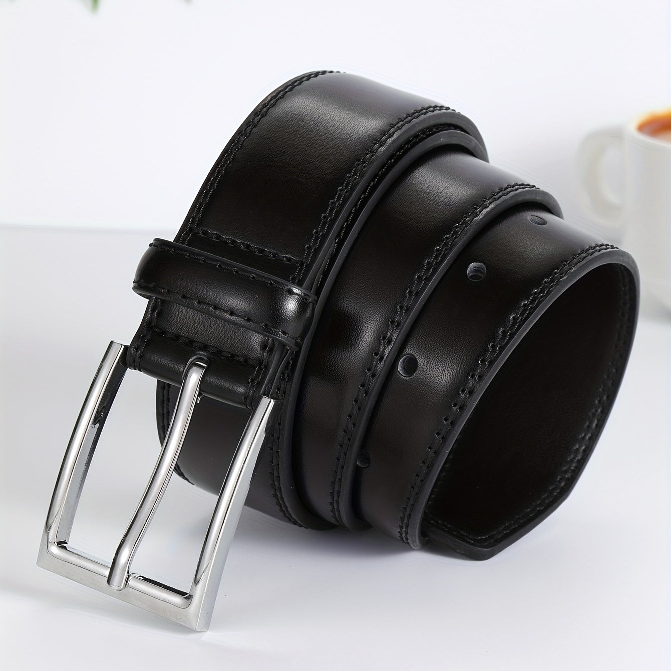 Men's Casual Leather Buckle Belt for Boyfriend's Birthday