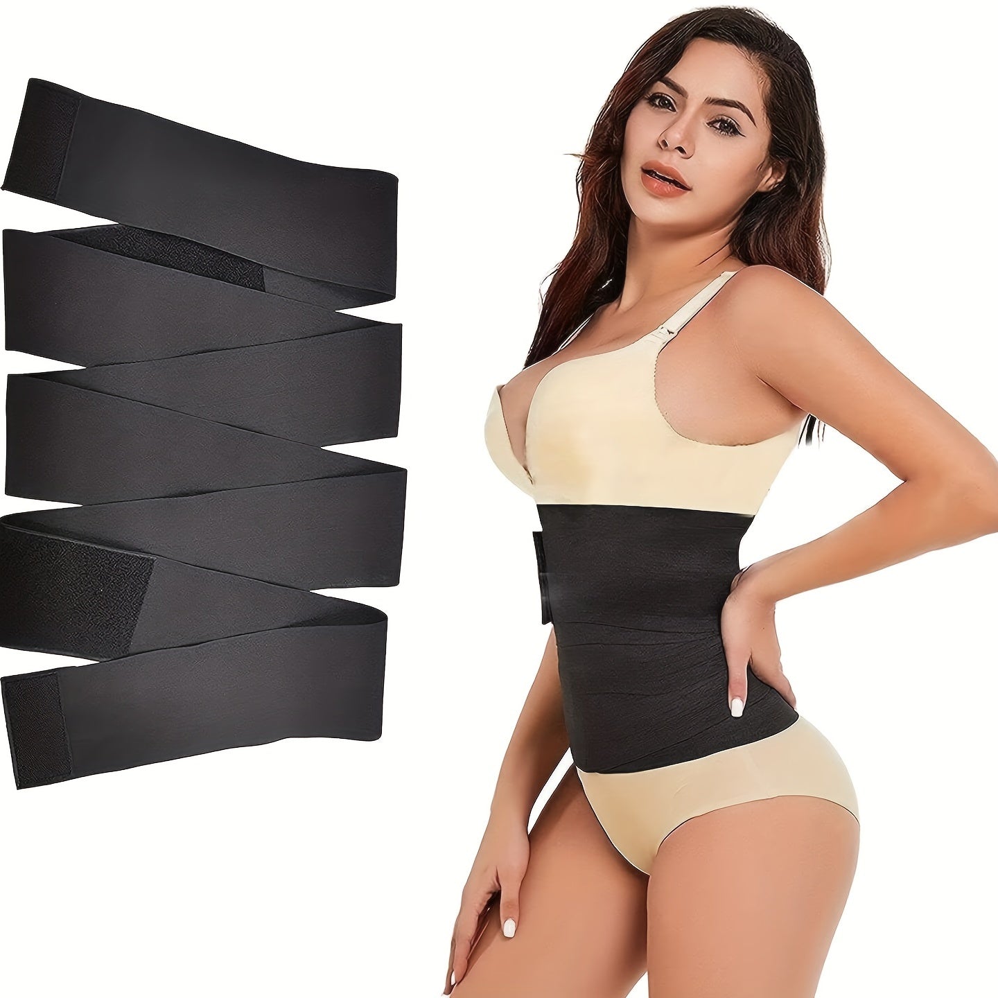 Hourglass Waist Trainer Elastic Detachable Body Slimming Tummy Belt