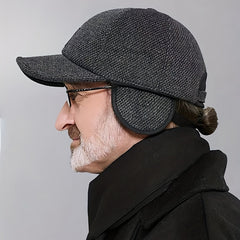 Meromibe Men's Winter Ear Warmer Baseball Cap Dad Cap Adjustable Sunscreen Hat