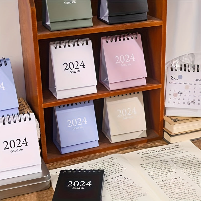 Desk Calendar with Stickers 18-Month Planner for Home Office & School