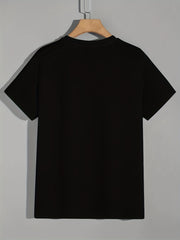Men's Letter Print Active T-shirt 3D Print Breathable Tee