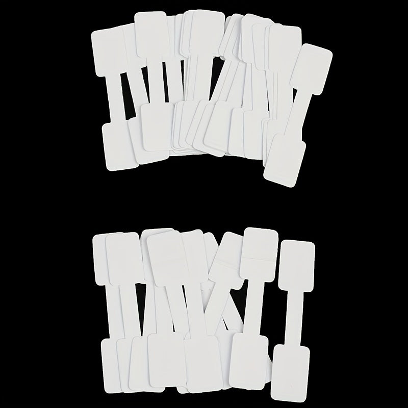 50-100pcs Blank Tag Necklace Ring Jewelry Coated Paper Sticker Tag