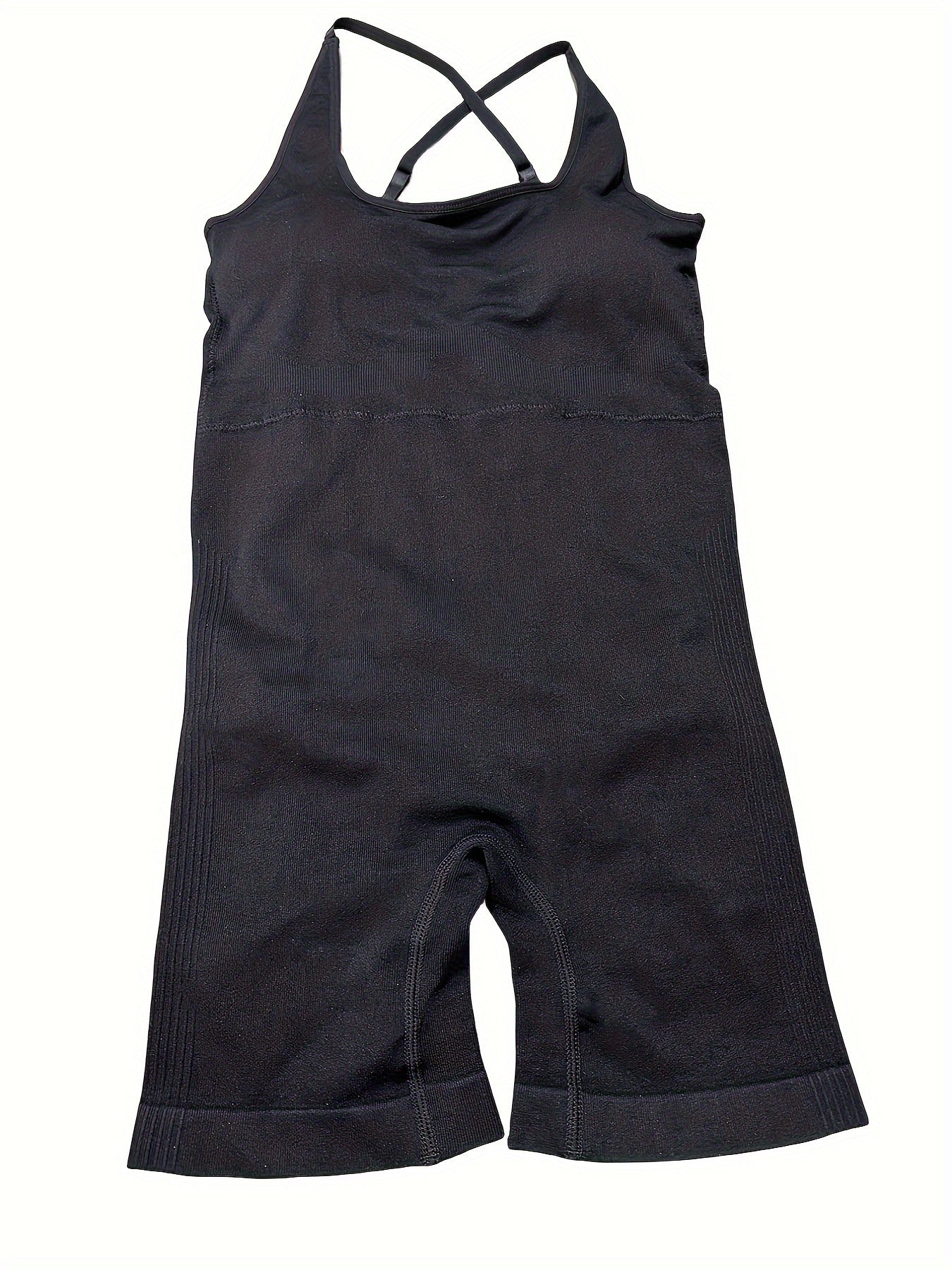 Yoga Romper Criss Cross Back Sleeveless Jumpsuit Activewear