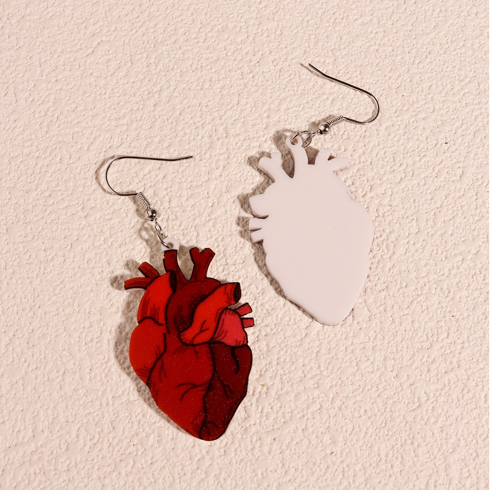 Rainbow Heart Hip Hop Style Earrings