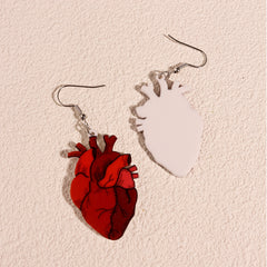 Rainbow Heart Hip Hop Style Earrings