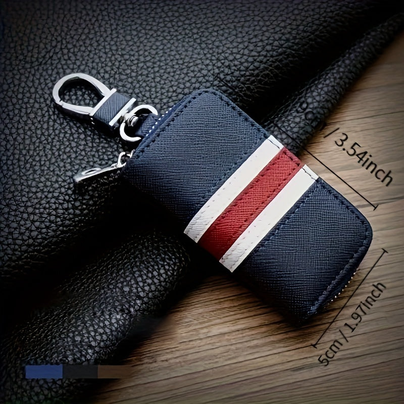 Car Key Bag Three Stripe Car Protection Case Zipper Wallet
