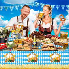 Beer Theme Table Cover Waterproof Table Cloth for Party Picnic Dinner
