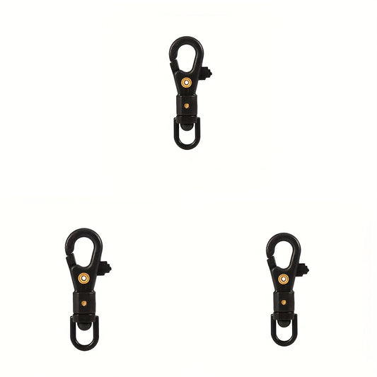 3pcs Quick Release Carabiners Swivel Keychain Clips Buckle Hooks
