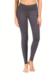 Side Pockets Cropped Yoga Leggings High Elastic Sports Fitness Pants