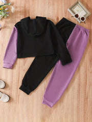 Girls Long Sleeve Hoodie Set