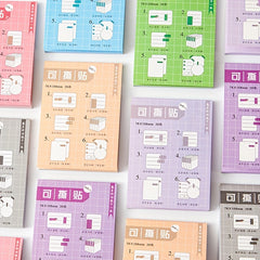 20 Sheets Tearable Sticky Notes Student Multifunction Note Paper