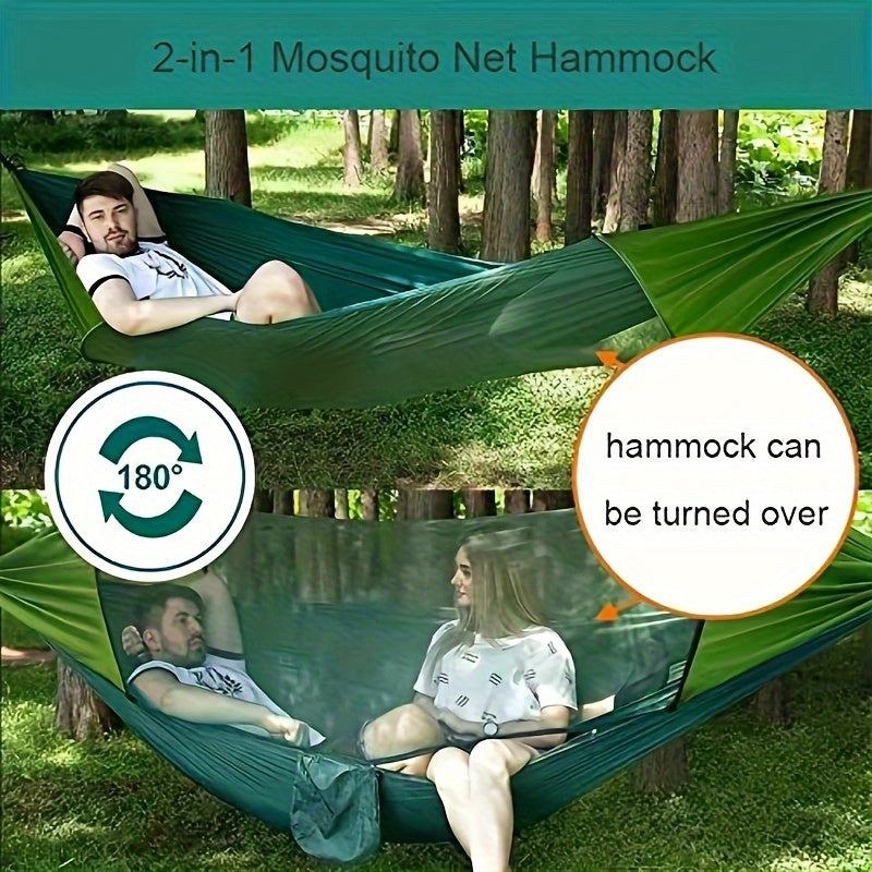 Nylon Camping Hammock w/ Mosquito Net