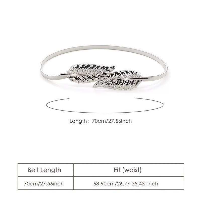 Elastic Leaf Waist Belt for Dress Skirts Jeans Pant